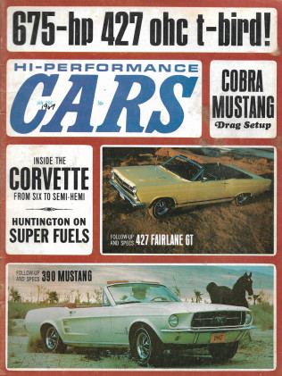 HI PERFORMANCE CARS 1967 JAN - DRAG COBRA MUSTANG, CORVETTE, 427 FAIRLANE GT